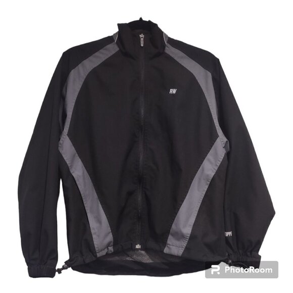 Runner's World Women's Black/Grey Rain Jacket Size M - Picture 1 of 5